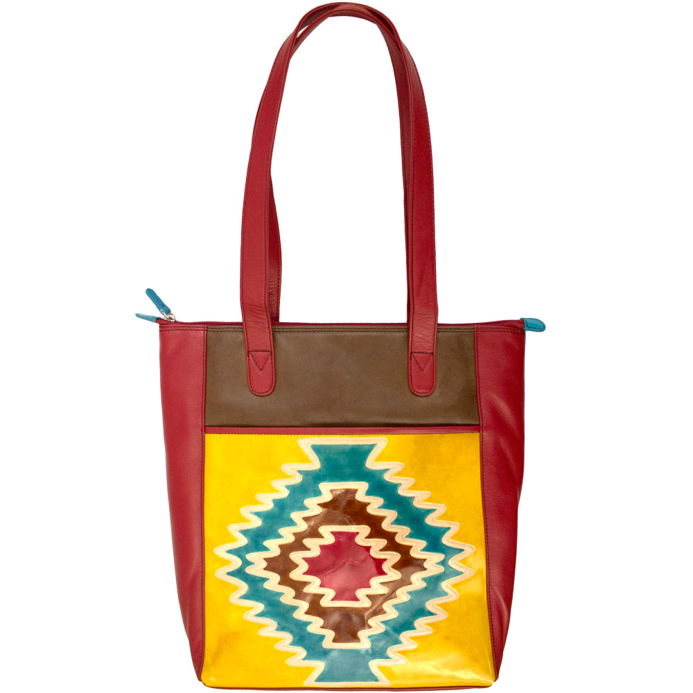 Santa Fe Zip Top Leather Tote from ILI New York