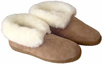 Ladies Sheepskin Bootee Slippers by Old Friend Footwear