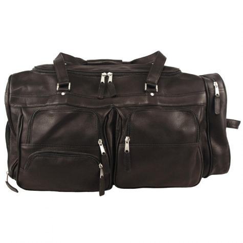 Deluxe Leather Travel Duffel Bag