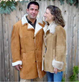 Shearling coats, sheepskin jackets, Latico leather backpacks, leather briefcases, purses and sheepskin seat covers.