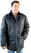 Men's Black Nappa Shearling Coat