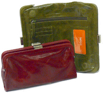 Dolce Double Framed Leather Clutch