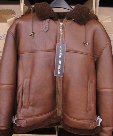 Rust Brown Sheepskin B3 Bomber Jacket