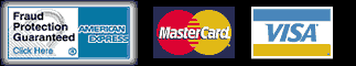 We accept Visa, MasterCard and American Express