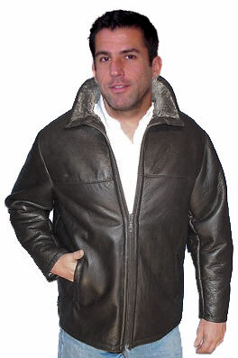 Black Sheepskin Bomber Jacket