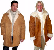 Shearling coats and jackets at VillageShop.us