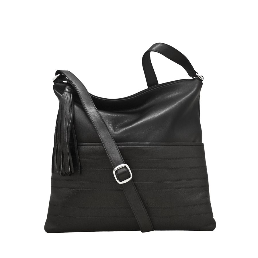 ILI Zip Top Crossbody Leather Bag