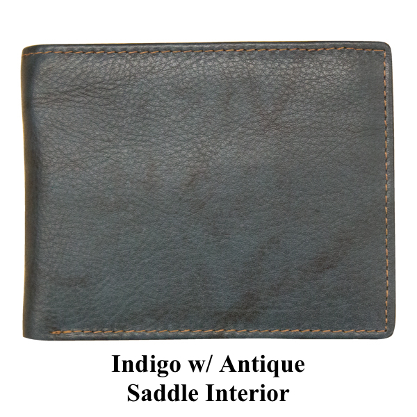 Bi-fold Leather Wallet w/ Flip Up ID Holder