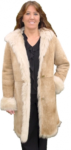 long shearling coat