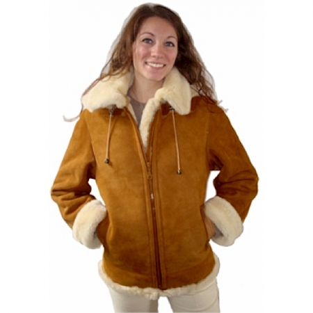 ladies sheepskin coat