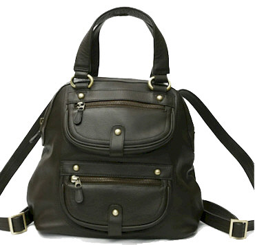 Convertible Satchel Leather Backpack