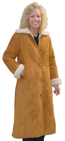 Spanish Merino Full Length Shearling Coat
