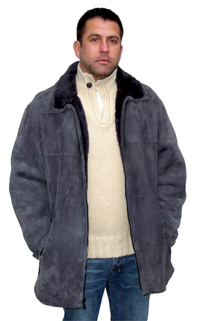 Grey Icelandic Shearling Jacket
