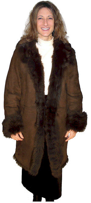 Tuscany Shearling Coat, Brown