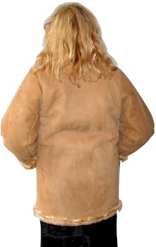 Ladies Sheepskin Coat, Back View