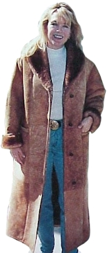 Ladies Full Length Shawl Collar Coat